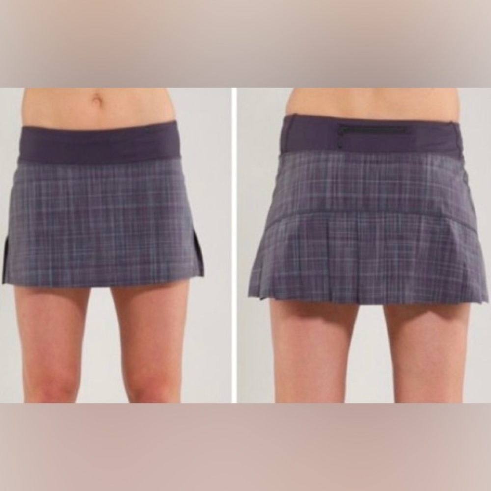 Lululemon Plaid Full Tilt Running Skirt Short